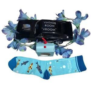 Hobby Socks NIB 1 Pair Fishing Design Socks Men 9-11.5